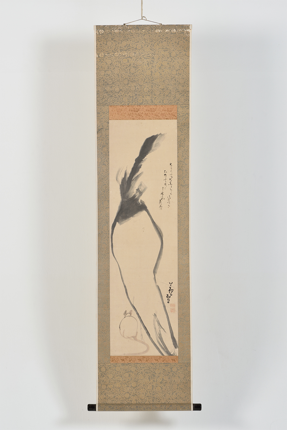 Hanging scroll “Mouse and Radish” by Nagasawa Rosetsu (1754–1799)